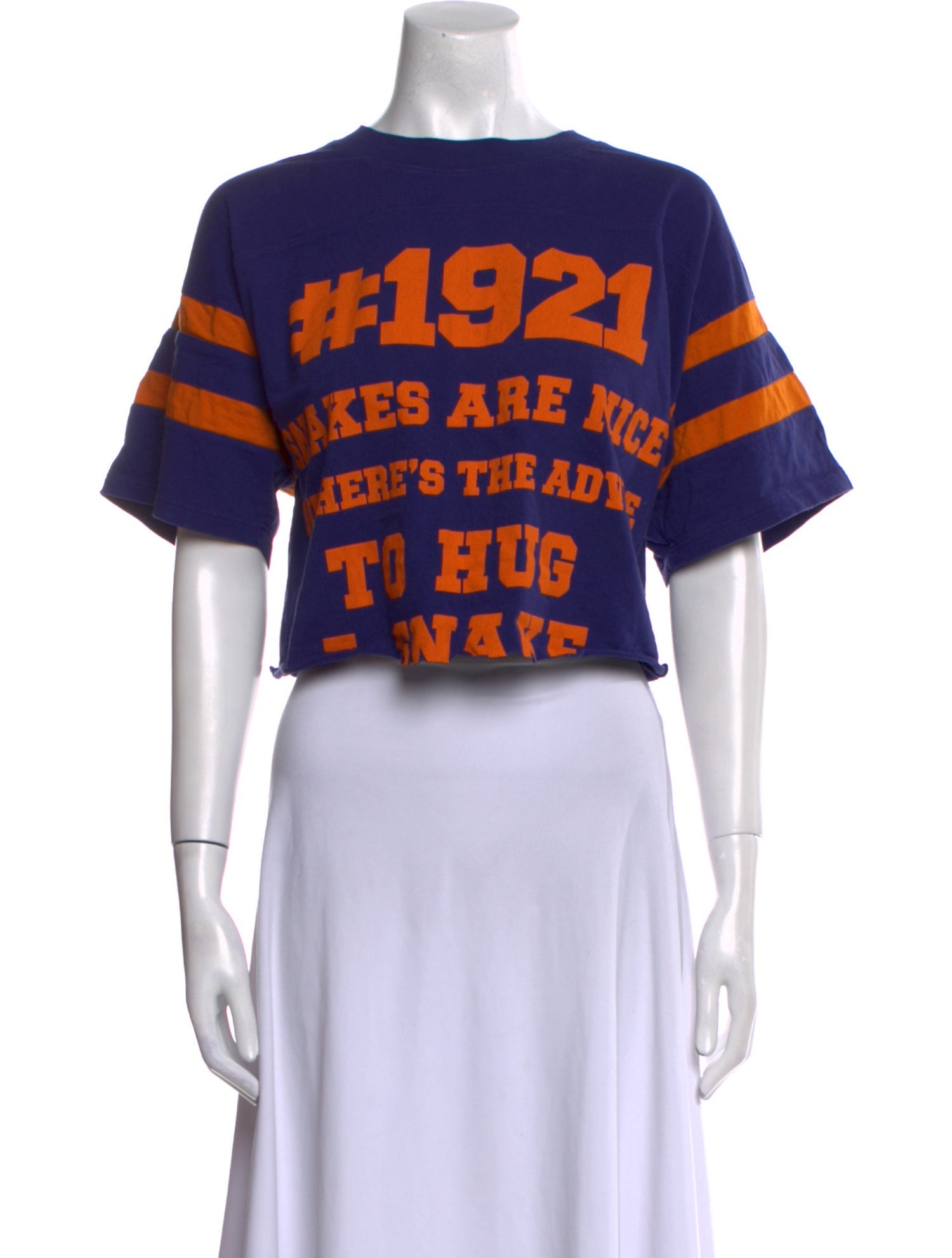 Gucci Graphic Print Bateau Neckline Crop Top