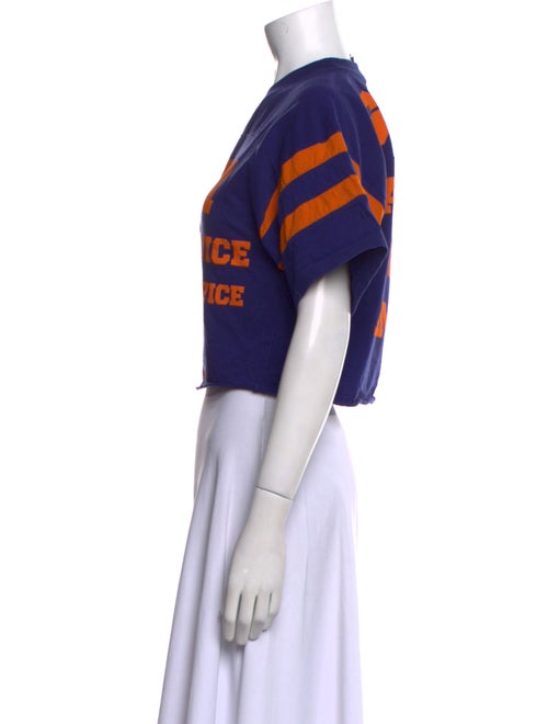 Gucci Graphic Print Bateau Neckline Crop Top