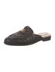 Gucci Double G Logo Leather Mules