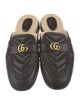 Gucci Double G Logo Leather Mules