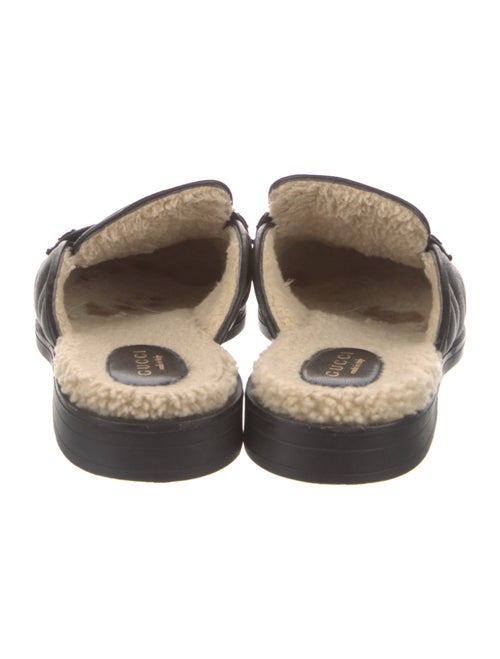 Gucci Double G Logo Leather Mules