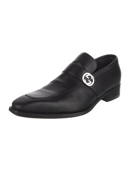 Gucci Interlocking G Logo Leather Dress Loafers