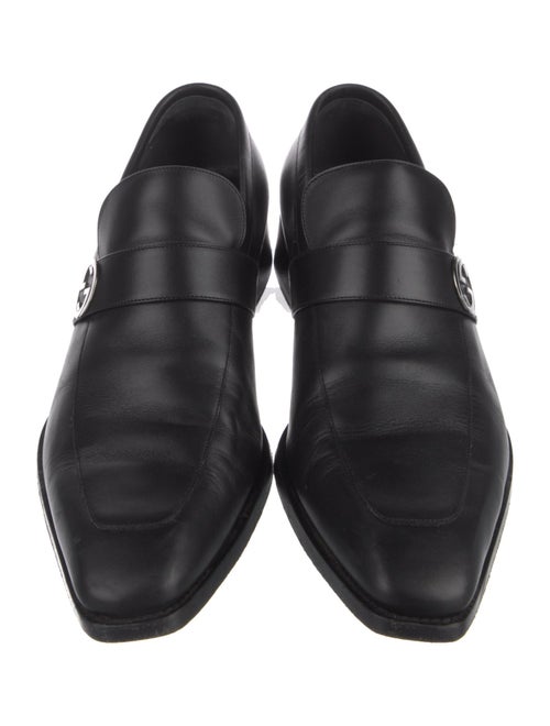 Gucci Interlocking G Logo Leather Dress Loafers
