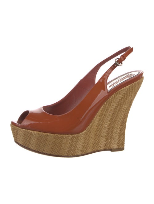 Gucci Patent Leather Slingback Pumps