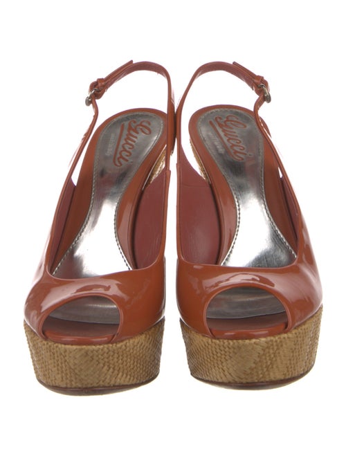 Gucci Patent Leather Slingback Pumps