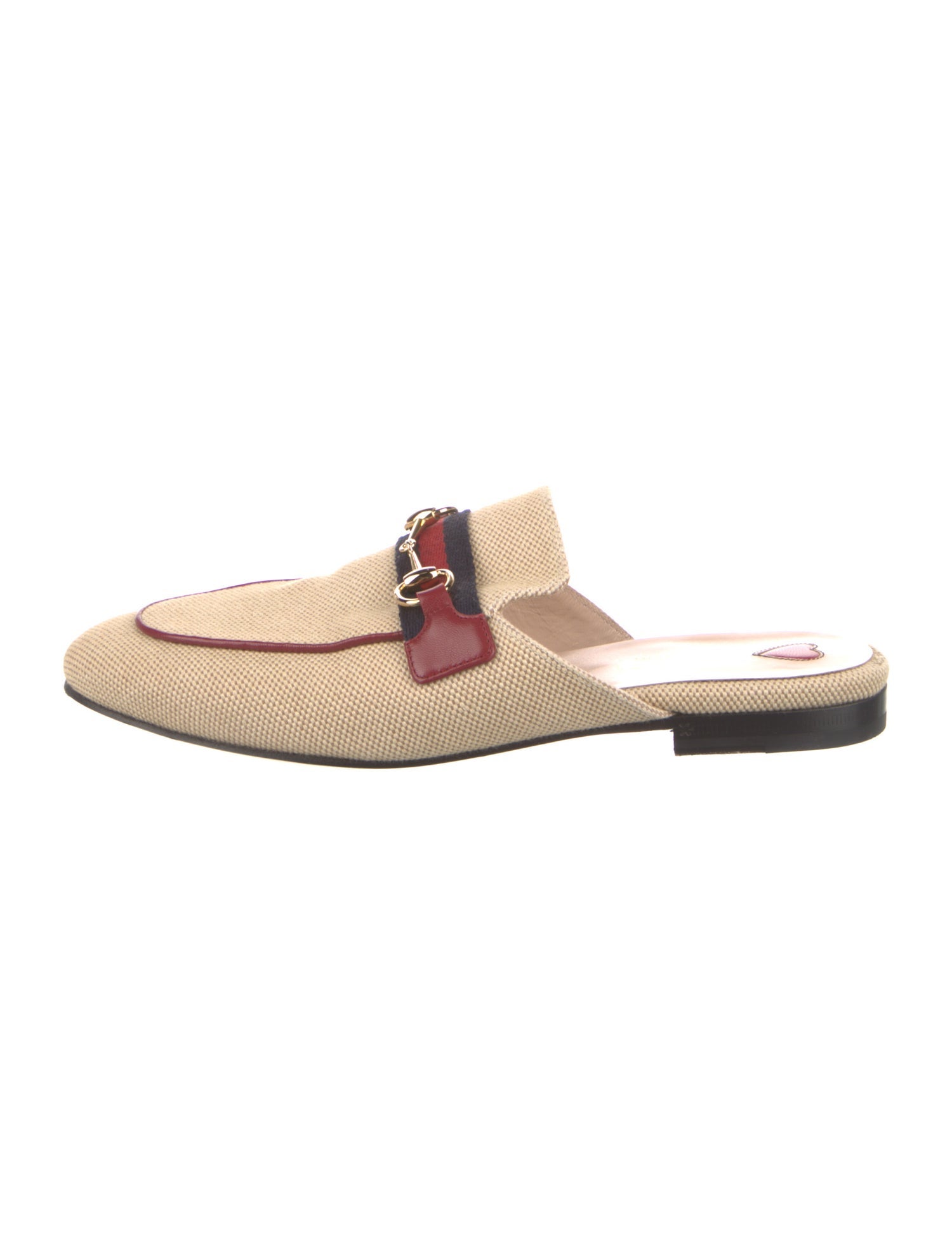 Gucci 1955 Horsebit Accent Canvas Mules