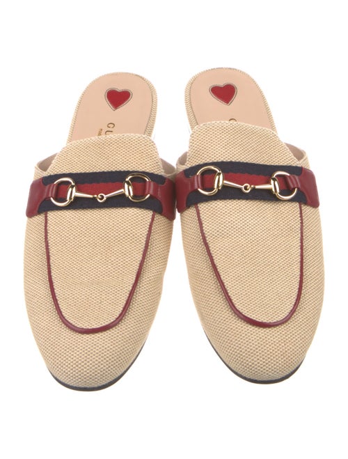 Gucci 1955 Horsebit Accent Canvas Mules