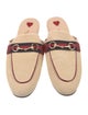 Gucci 1955 Horsebit Accent Canvas Mules