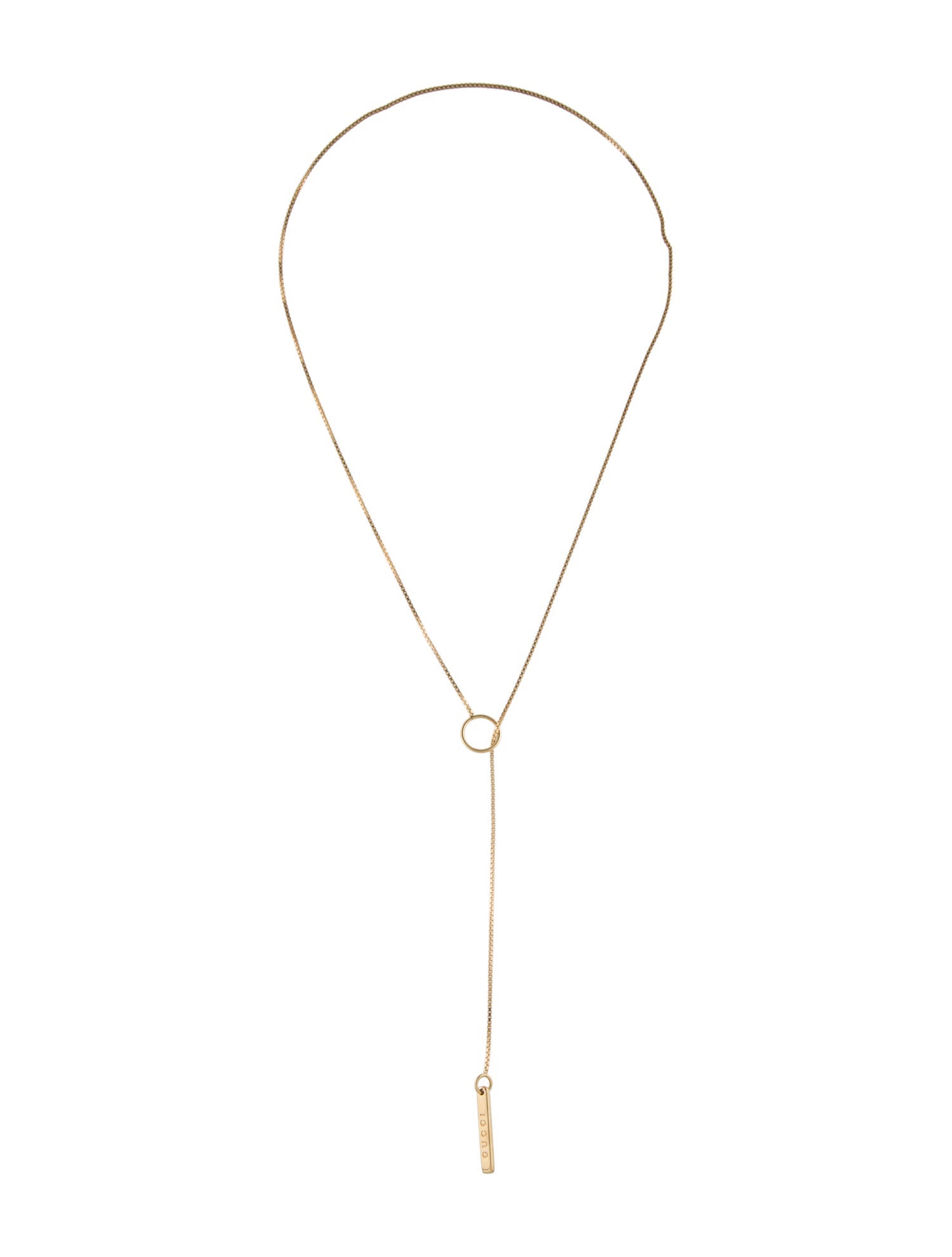 Gucci Vintage 18K Lariat Necklace