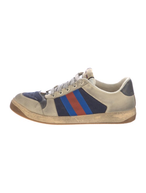 Gucci Web Accent Suede Sneakers