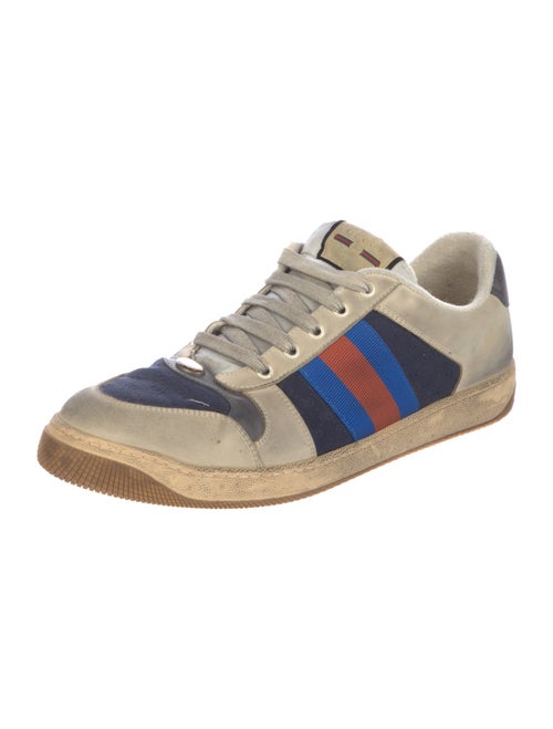 Gucci Web Accent Suede Sneakers