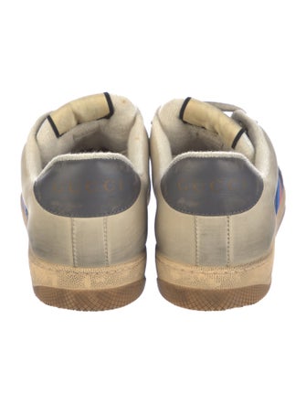 Gucci Web Accent Suede Sneakers