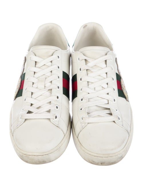 Gucci Web Accent Leather Sneakers