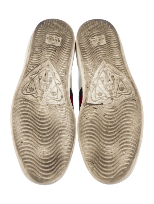 Gucci Web Accent Leather Sneakers