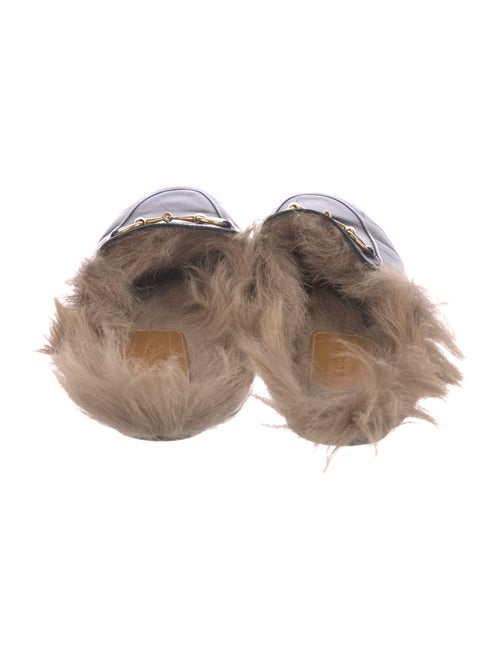 Gucci Horseferry Check Pattern Leather Mules