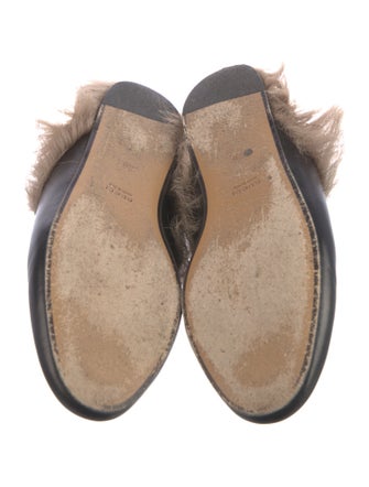 Gucci Horseferry Check Pattern Leather Mules