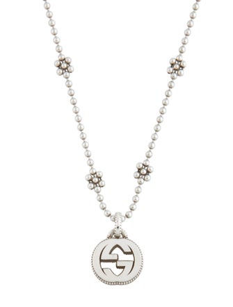 Gucci Interlocking G Flower Station Necklace