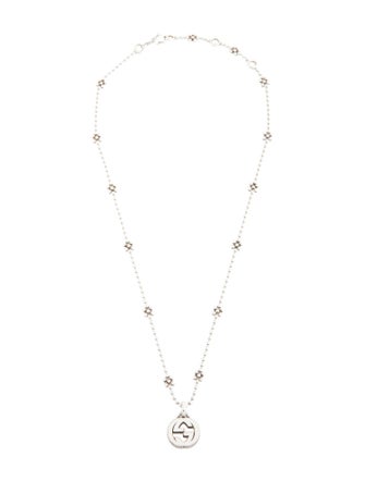 Gucci Interlocking G Flower Station Necklace