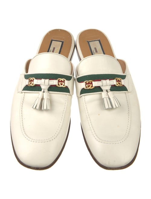 Gucci Web Accent Leather Mules