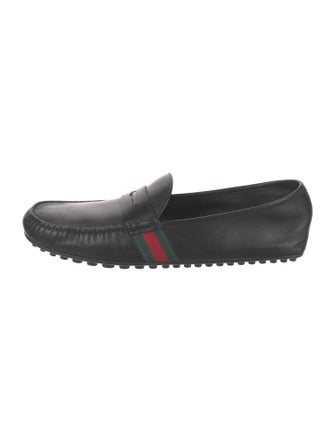 Gucci Leather Striped Drivers