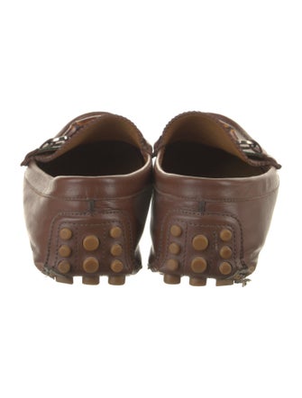 Gucci Web Accent Leather Drivers