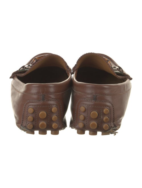 Gucci Web Accent Leather Drivers