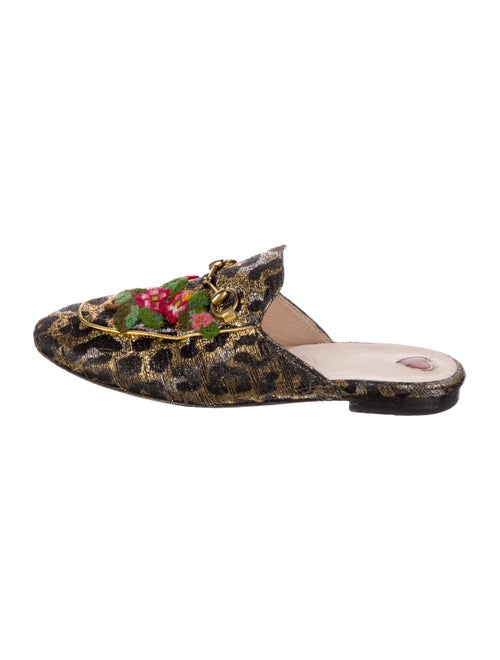 Gucci Horsebit Accent Printed Mules