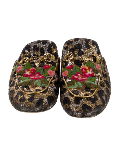Gucci Horsebit Accent Printed Mules