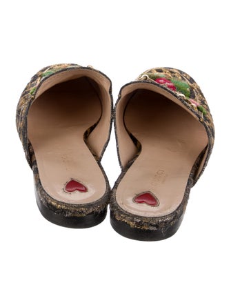 Gucci Horsebit Accent Printed Mules
