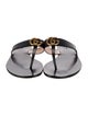 Gucci Double G Logo Leather Slides