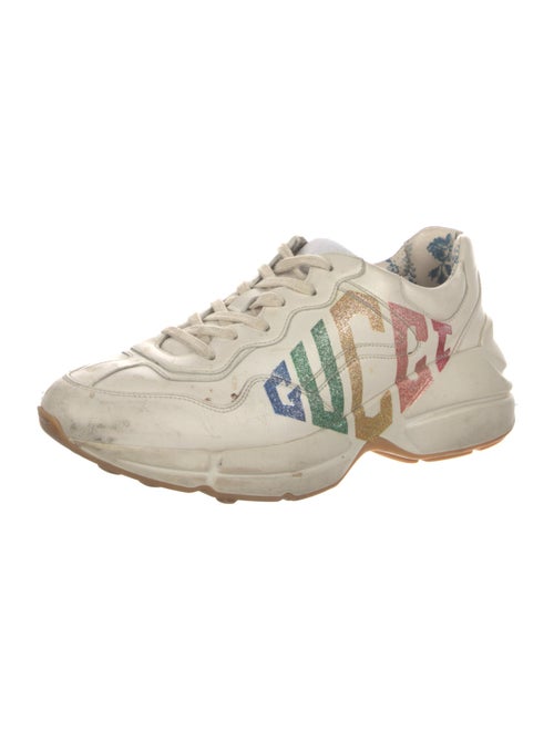 Gucci Leather Printed Chunky Sneakers