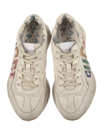 Gucci Leather Printed Chunky Sneakers