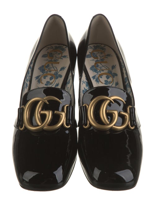 Gucci Double G Logo Patent Leather Pumps