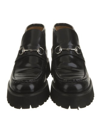 Gucci Horsebit Accent Leather Lace-Up Boots
