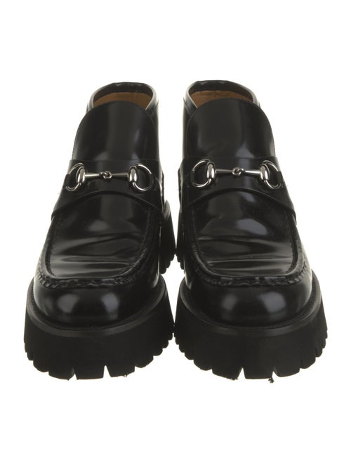 Gucci Horsebit Accent Leather Lace-Up Boots