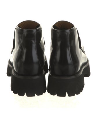 Gucci Horsebit Accent Leather Lace-Up Boots