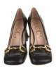 Gucci Horsebit Accent Leather Pumps