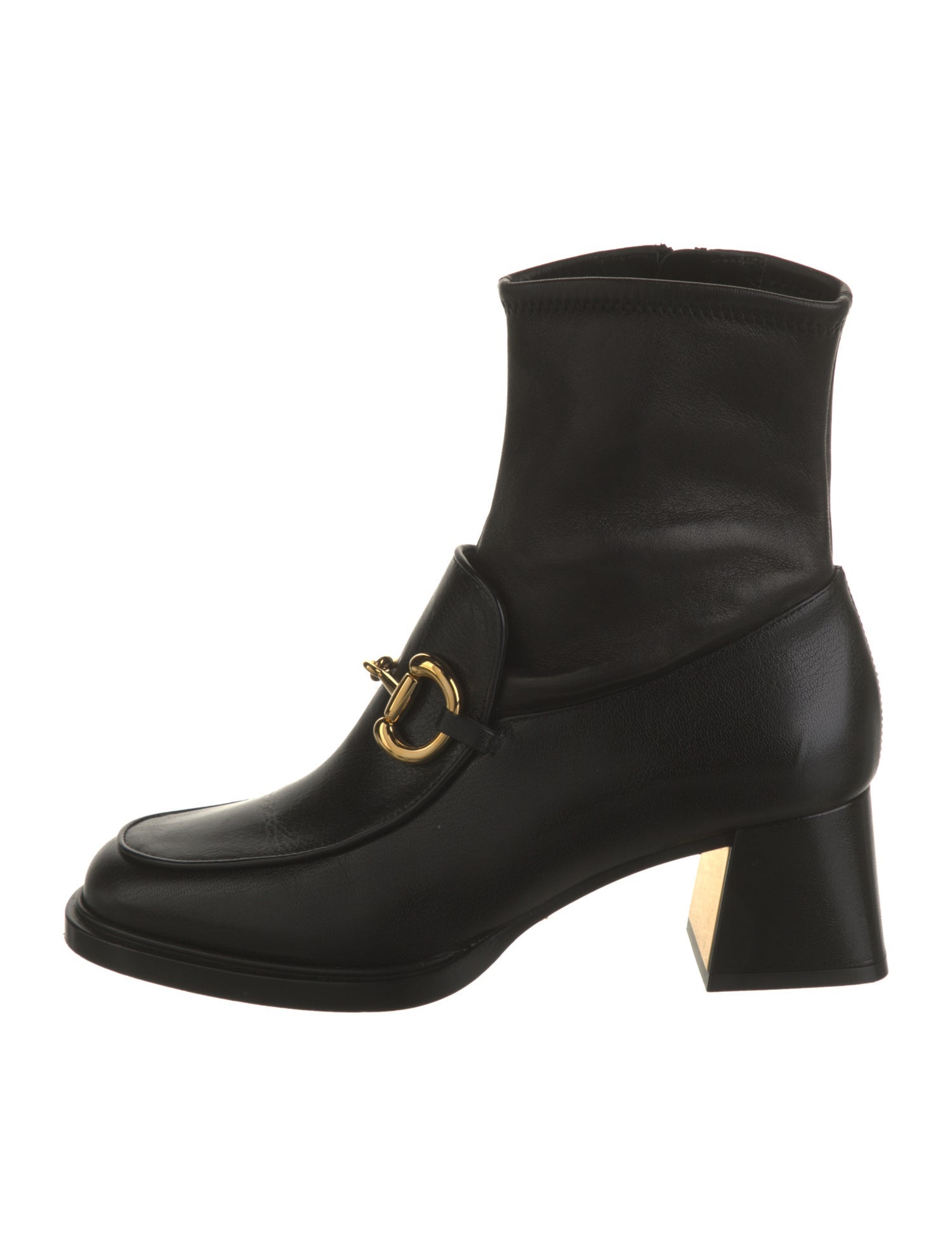 Gucci Horsebit Accent Leather Boots