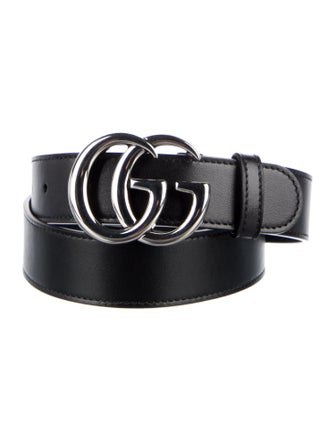 Gucci Double G Logo Leather Belt