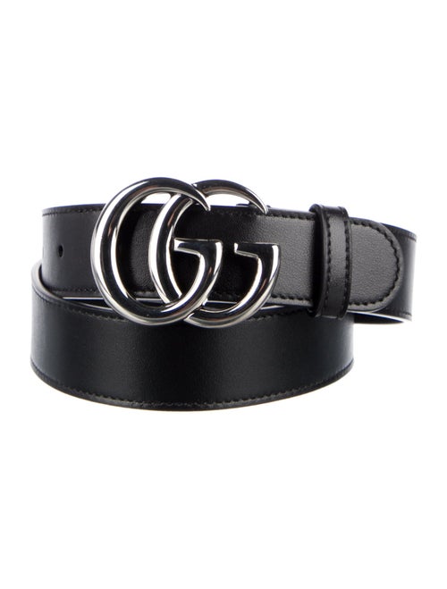 Gucci Double G Logo Leather Belt