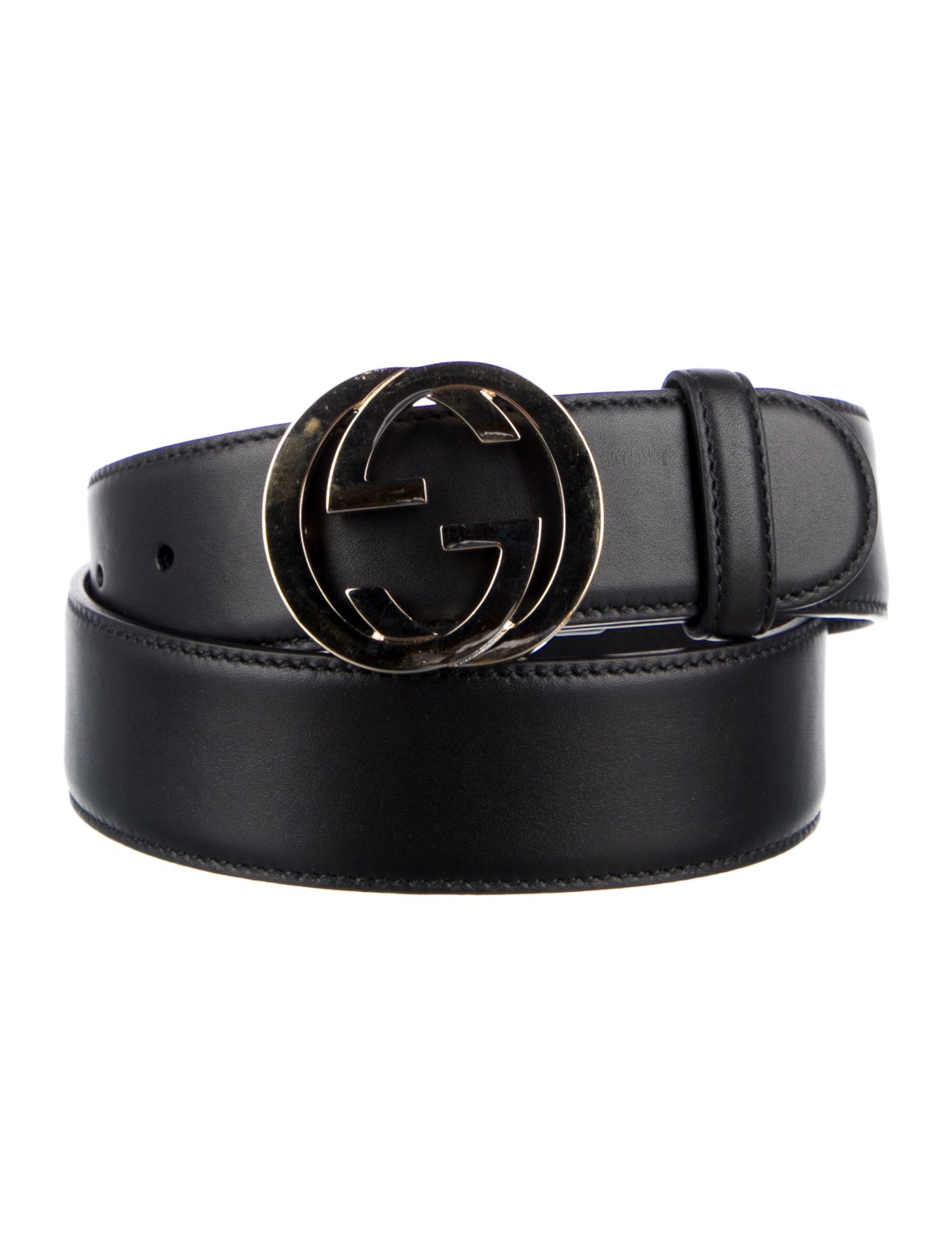 Gucci Interlocking G Logo Leather Waist Belt