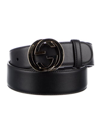 Gucci Interlocking G Logo Leather Waist Belt