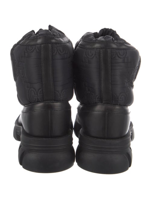 Gucci Leather Trim Embellishment Lace-Up Boots