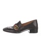 Gucci Web Accent Leather Loafers