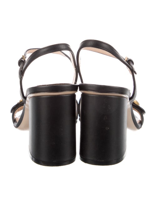Gucci Double G Logo Leather Sandals