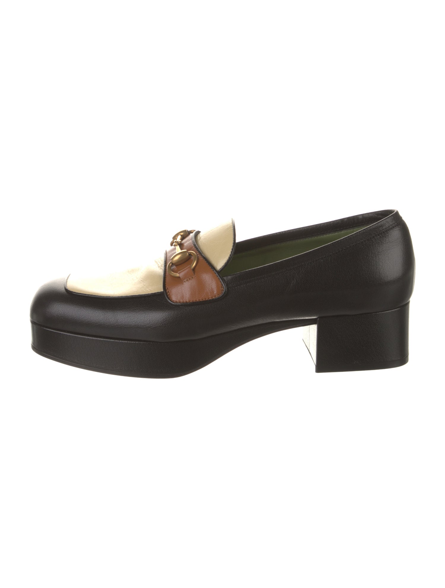 Gucci Horsebit Accent Leather Pumps