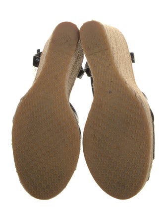 Gucci Microguccissima Pattern Patent Leather Espadrilles