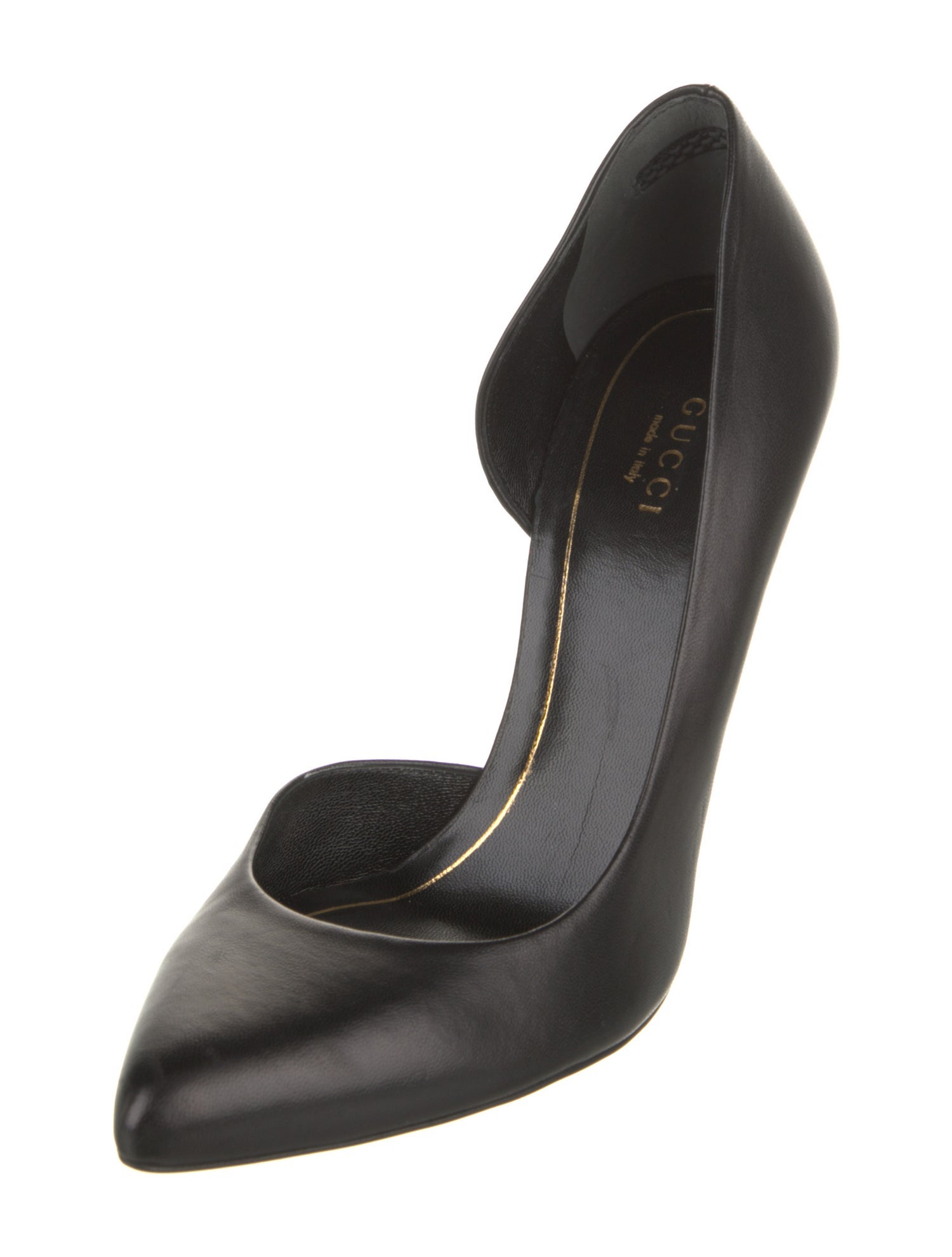 Gucci Charlotte Leather D'Orsay Pumps