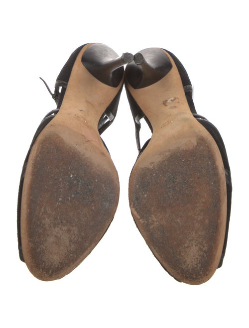 Gucci Suede Cutout Accent D'Orsay Pumps