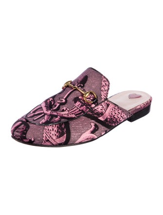 Gucci Horsebit Accent Satin Mules